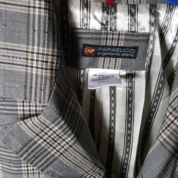 UNIQUE!! Ergonomic Jeans" "SAMPLE"?? Plaid Jacket - Picture 2 of 8